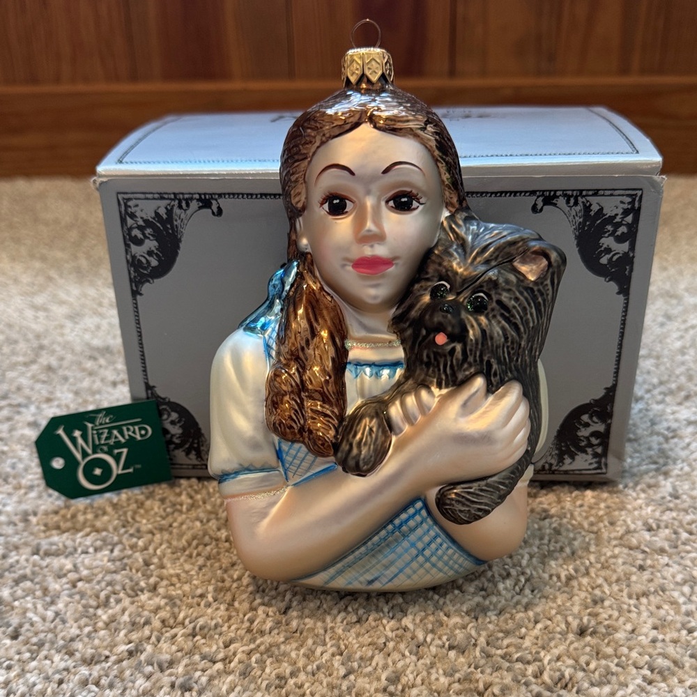 Kurt S. Adler Polonaise Dorothy Toto Glass Ornament Wizard of Oz 1997 Vintage